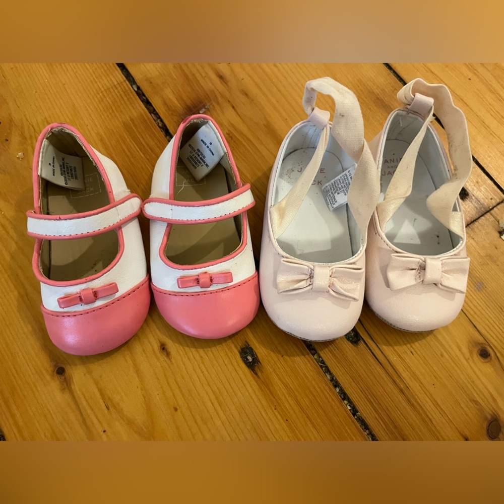 2 Janie and Jack Baby Girl Shoes 6-12M/3